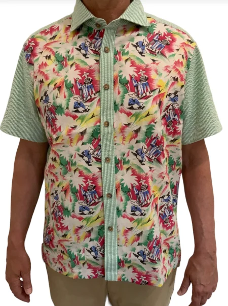 men's lightweight shirts -Stock Tequila Short Sleeve Sport Shirt - Multi