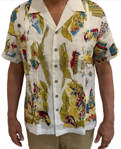 men's fitted shirts -Stock Havana Short Sleeve Sport Shirt - Multi