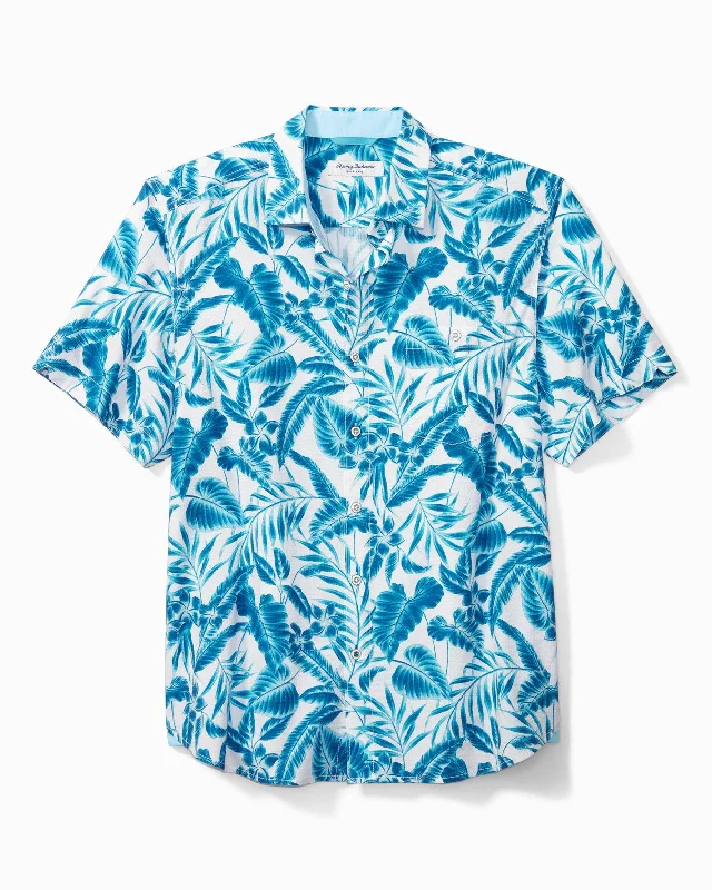 men's button-down shirts for casual wear -Tommy Bahama Nova Wave Falling Fronds Camp Shirt - White