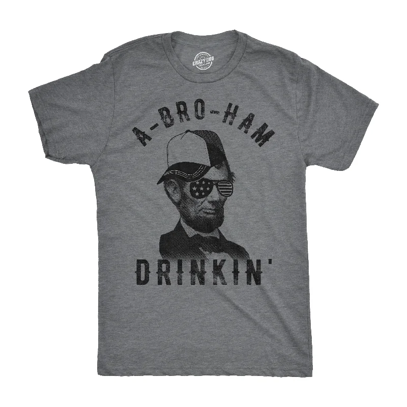 men's vintage graphic t-shirts -A-Bro-Ham Drinkin Men's T Shirt