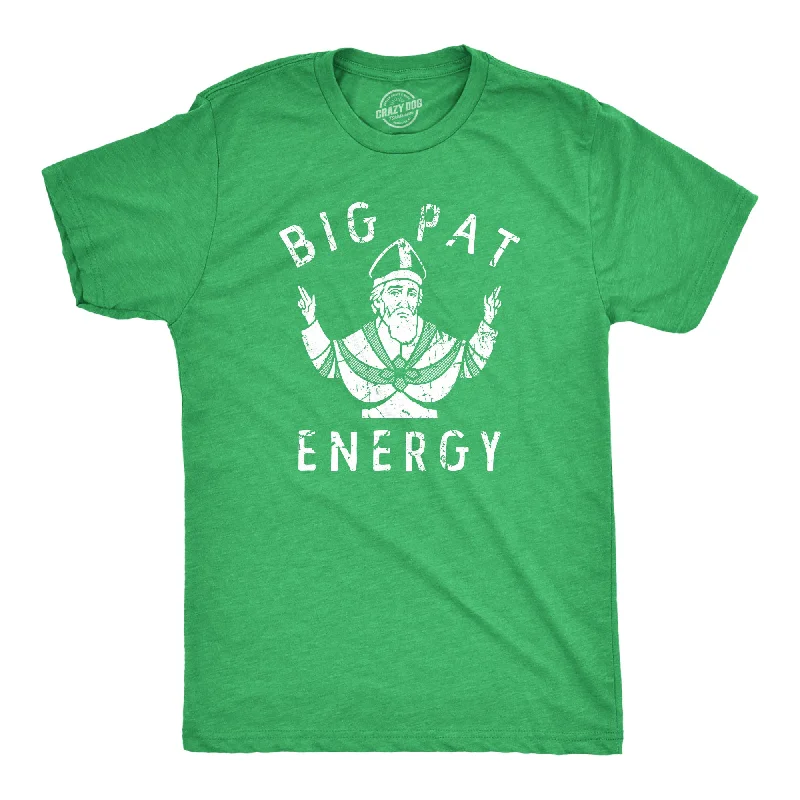 men's relaxed fit graphic t-shirts -Big Pat Energy Men's T Shirt