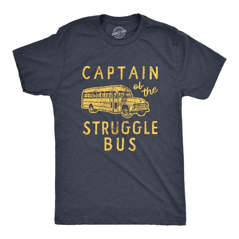 men's high-quality graphic t-shirts -Captain Of The Struggle Bus Men's T Shirt