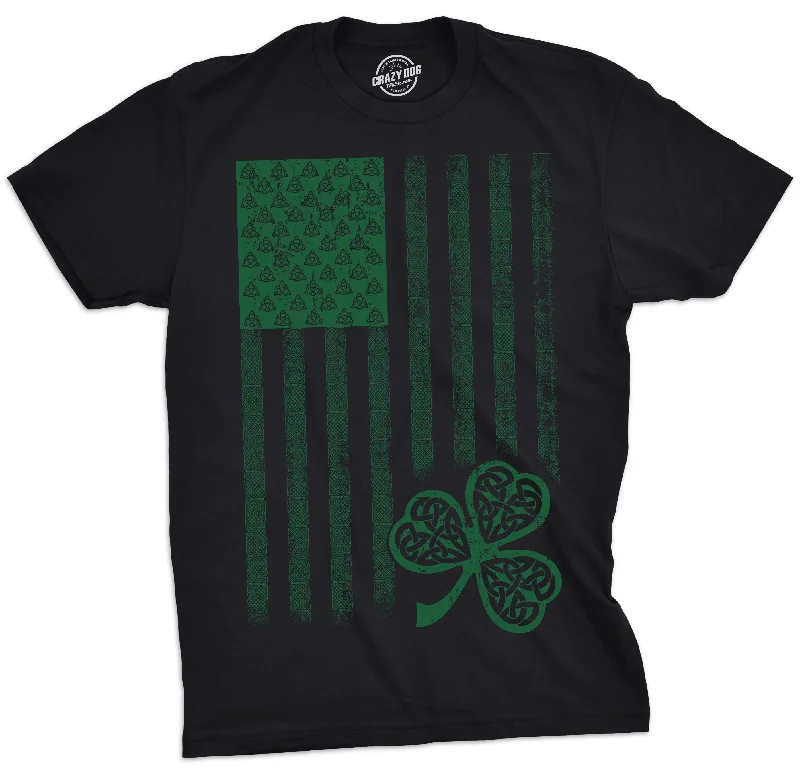 men's graphic t-shirts -Celtic USA Flag Men's T Shirt