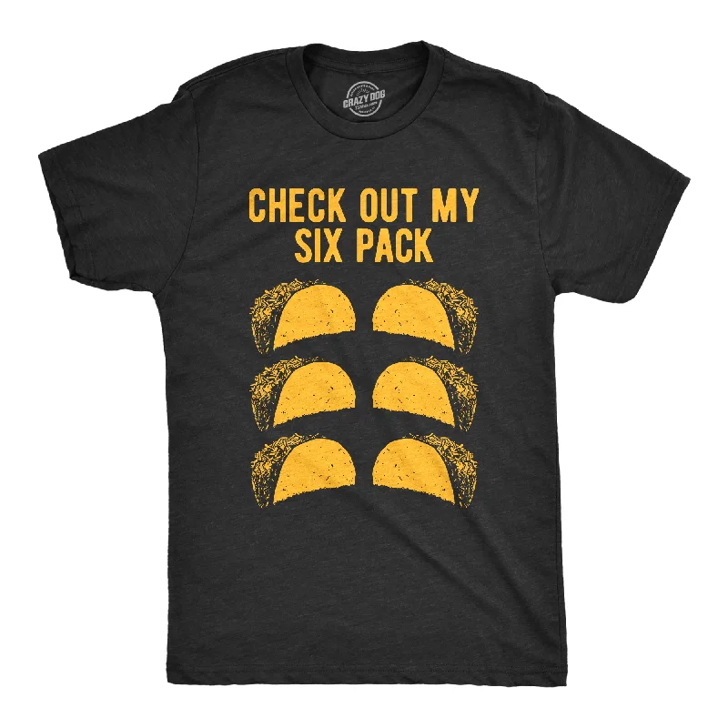 men's cool slogan tees -Check Out My Six Pack Men's T Shirt