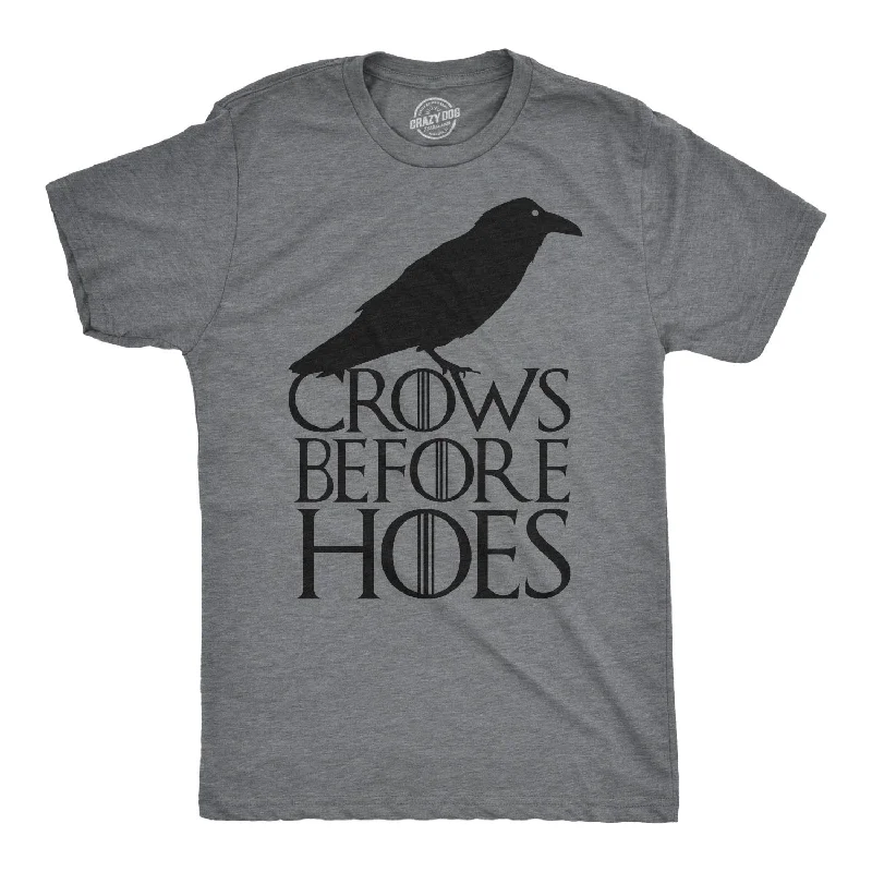 men's printed t-shirts -Crows Before Hoes Men's T Shirt