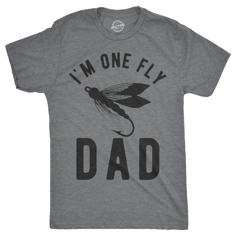 men's eco-friendly printed t-shirts -One Fly Dad Men's T Shirt