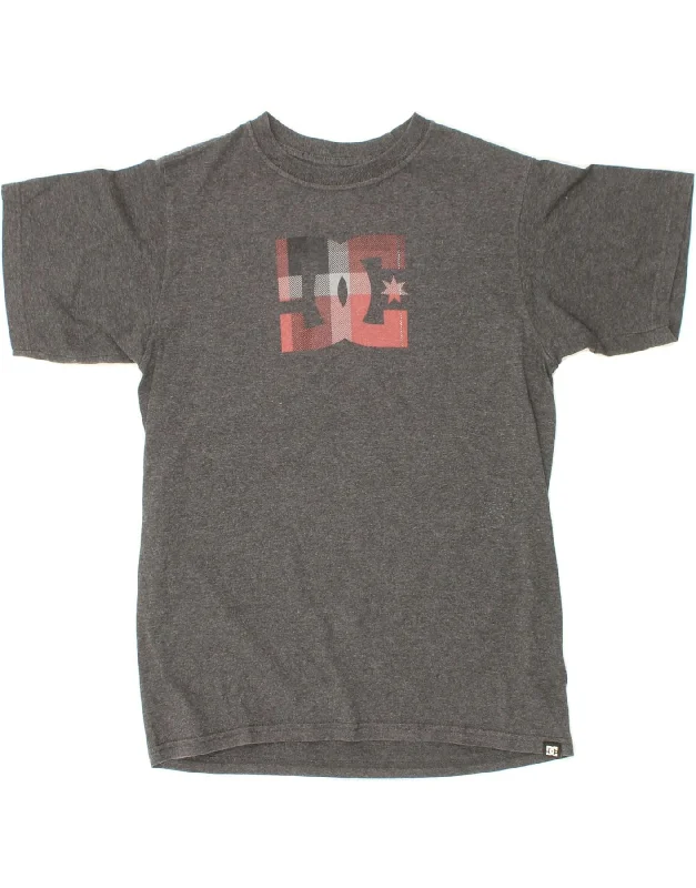 men's modern design t-shirts -DC Boys Graphic T-Shirt Top 10-11 Years Large Grey Cotton