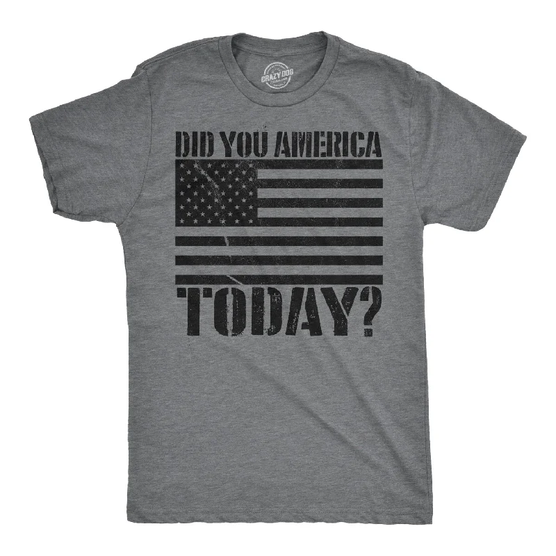 men's soft cotton crewneck t-shirts -Did You America Today? Men's T Shirt