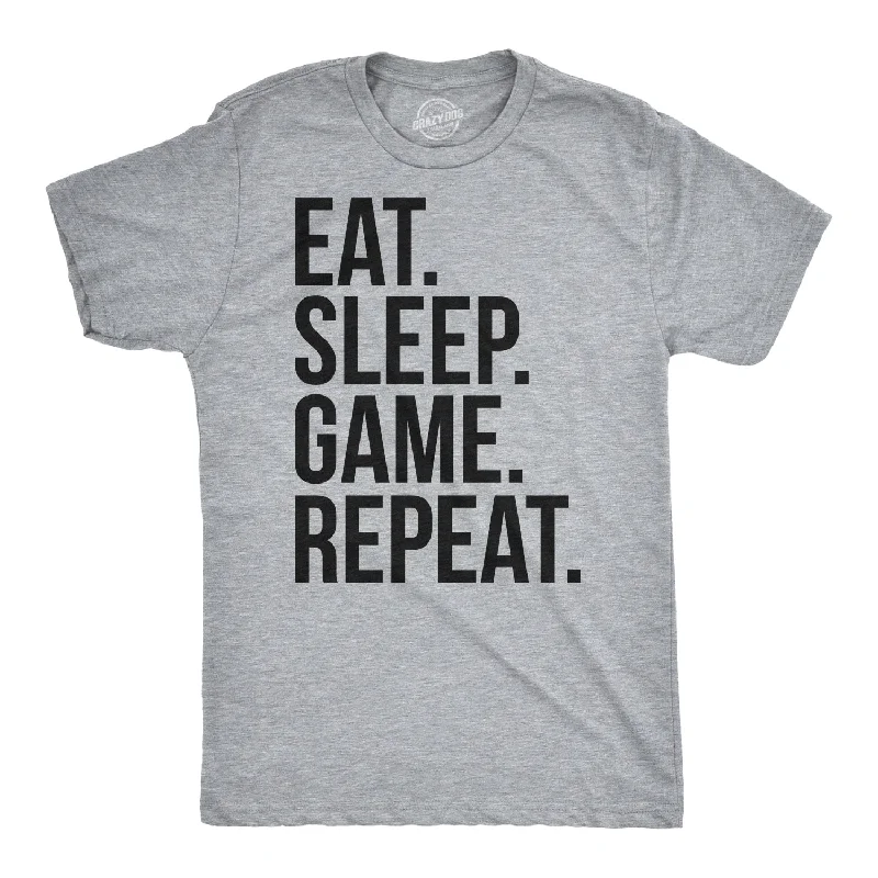 men's graphic design t-shirts -Eat Sleep Game Repeat Men's T Shirt