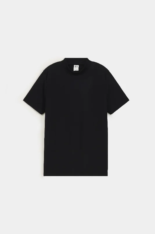 men's fashion t-shirts -Basic Mock Neck T-shirt