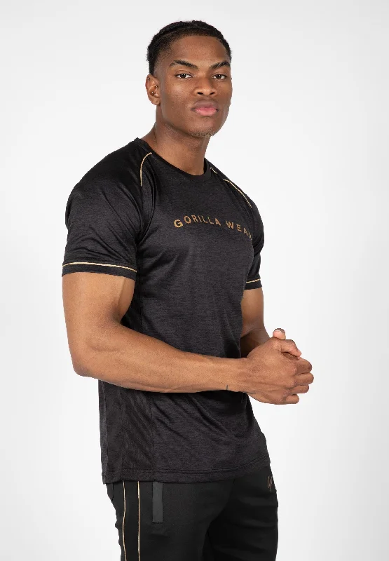 men's graphic print tees for casual wear -Fremont T-Shirt - Black/Gold