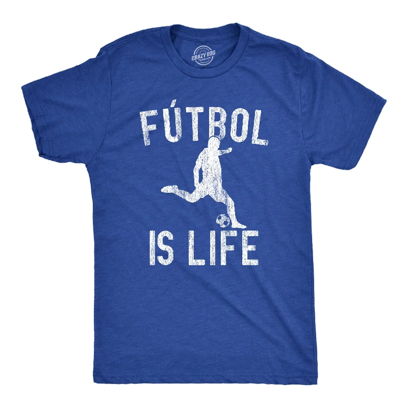 men's soft and breathable t-shirts -Futbol Is Life Men's T Shirt