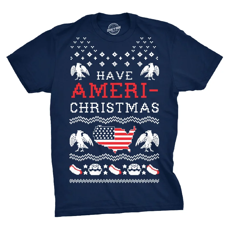 men's printed logo t-shirts -Have Ameri-Christmas Men's T Shirt