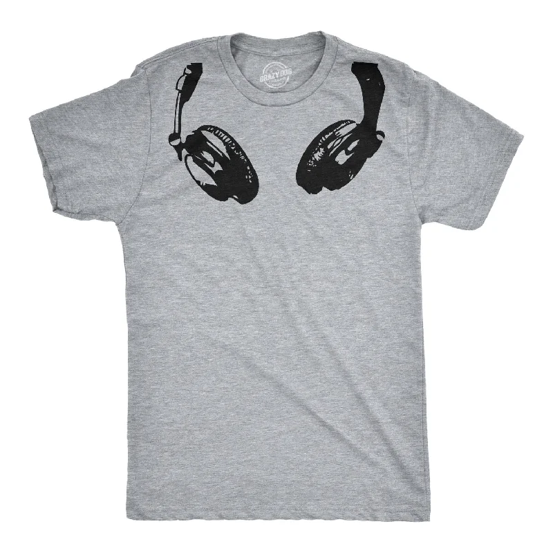 men's soft and breathable t-shirts -Headphones Men's T Shirt