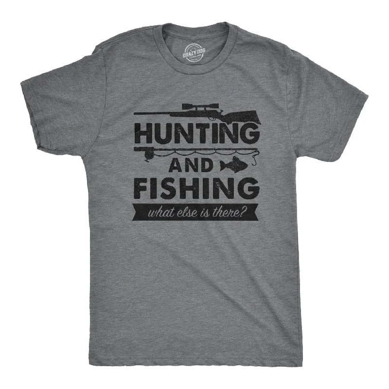 men's summer graphic t-shirts -Hunting And Fishing Men's T Shirt