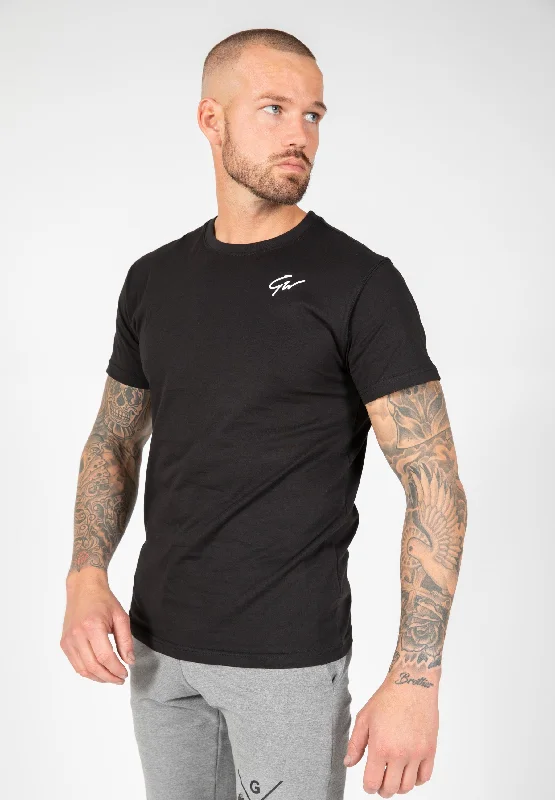 men's sporty t-shirts -Johnson T-shirt - Black