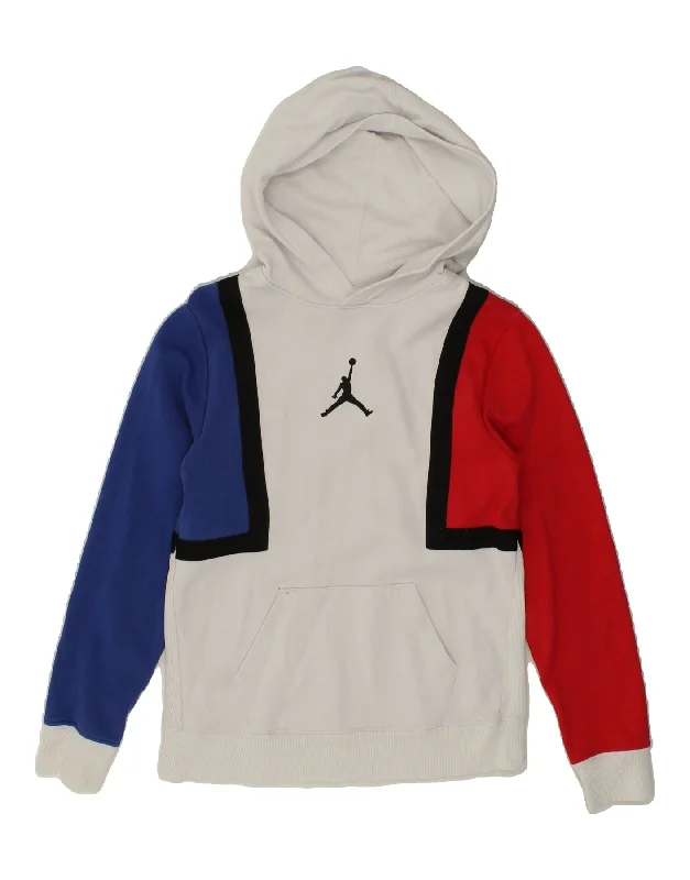 men's hoodie for running -JORDAN Boys Graphic Hoodie Jumper 12-13 Years Large Multicoloured