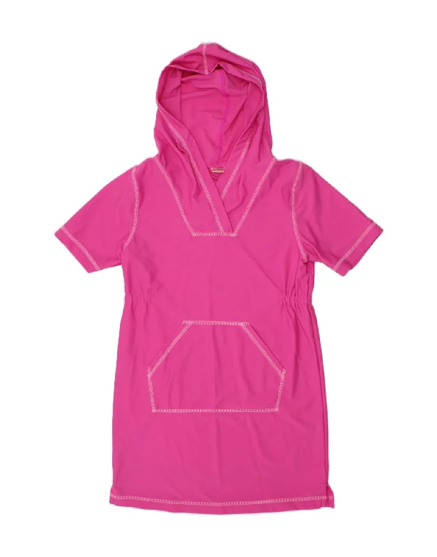 men's cozy fleece sweatshirts -L.L.BEAN Girls Hoodie Dress 6-7 Years Pink