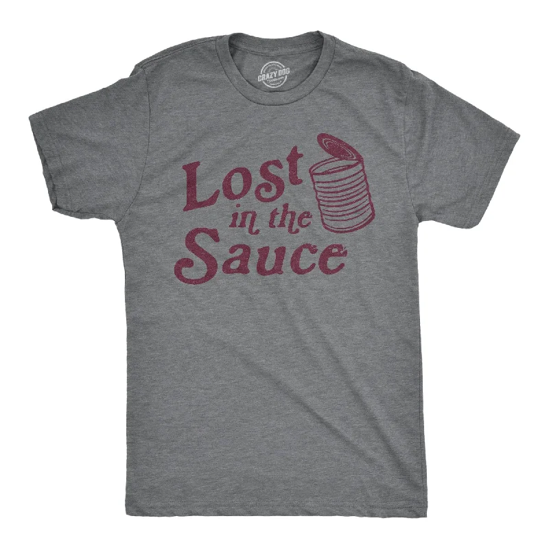 men's athletic graphic t-shirts -Lost In The Sauce Men's T Shirt