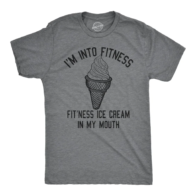 men's slim fit t-shirts -Fitness Ice Cream In My Mouth Men's T Shirt