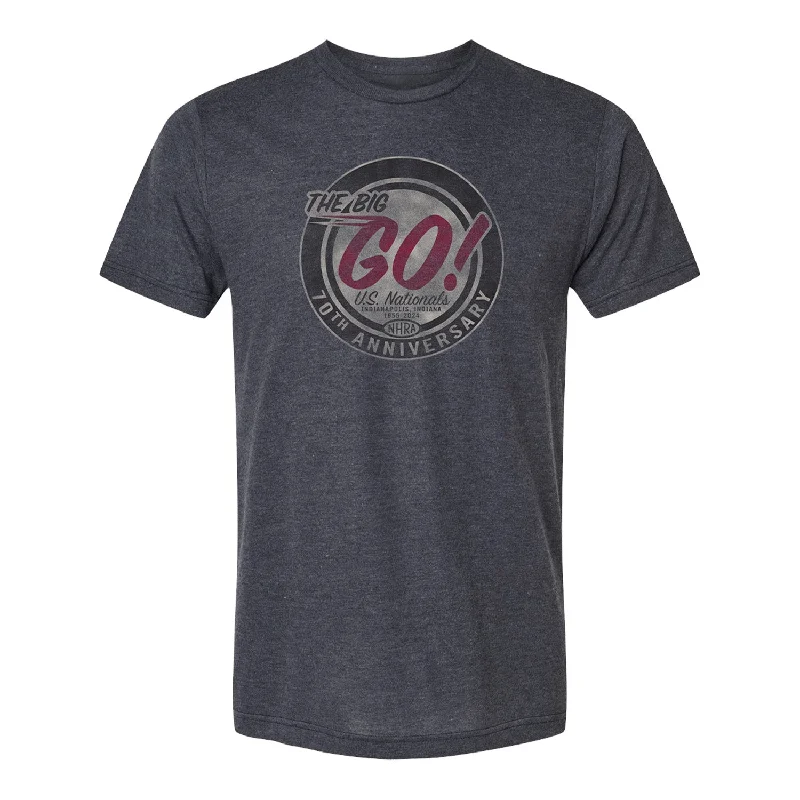 men's slim t-shirts -The Big Go! Logo Shirt Graphite