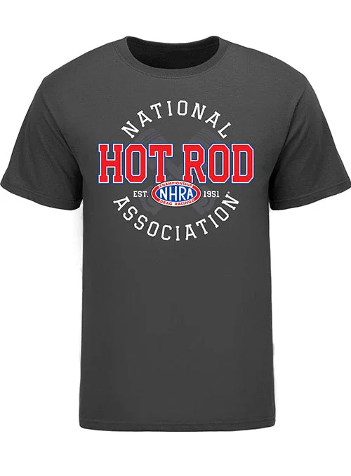 men's soft cotton crewneck t-shirts -Collegiate NHRA T-Shirt