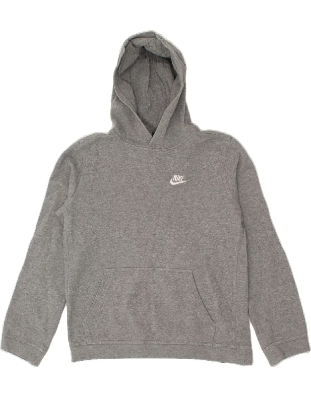 men's heavy-duty hoodies -NIKE Boys Hoodie Jumper 13-14 Years XL Grey Cotton