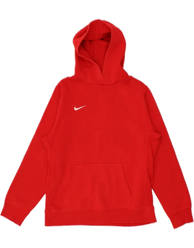 men's hoodie with pockets -NIKE Boys Hoodie Jumper 13-14 Years XL Red