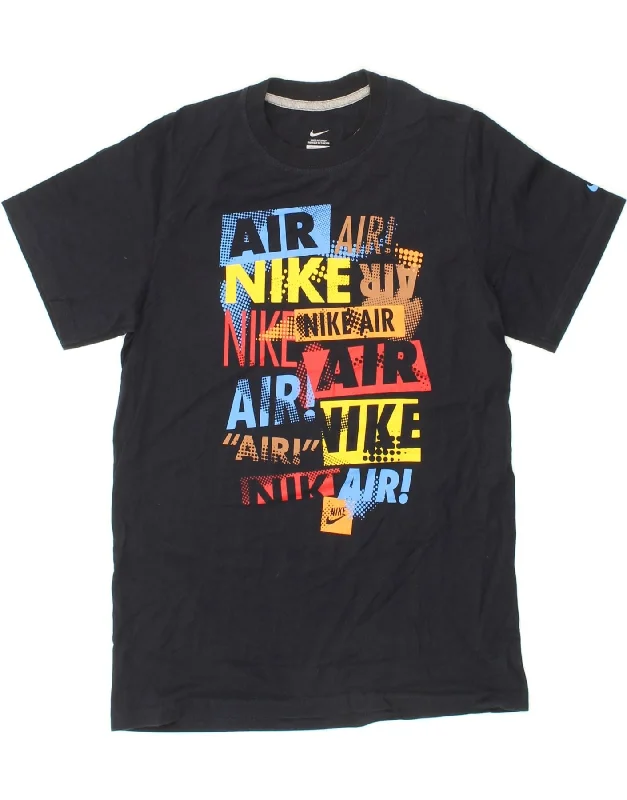 men's high-performance t-shirts -NIKE Boys Nike Air Graphic T-Shirt Top 12-13 Years  Large Navy Blue Cotton