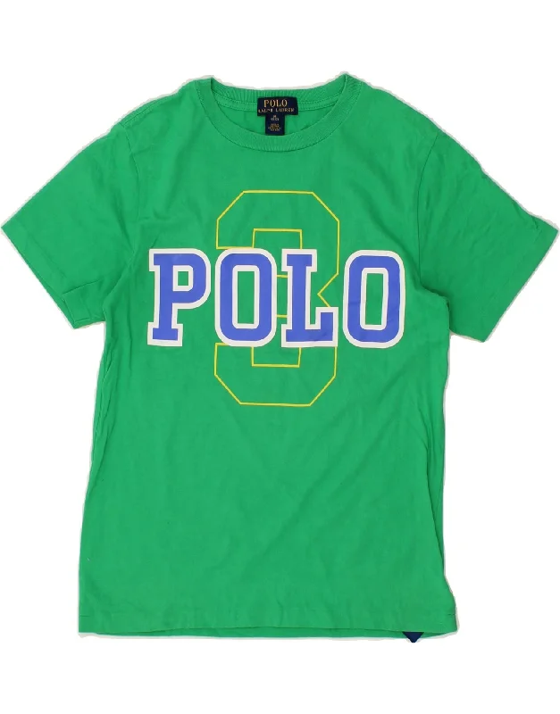 men's cool slogan tees -POLO RALPH LAUREN Boys Graphic T-Shirt Top 10-11 Years Medium  Green