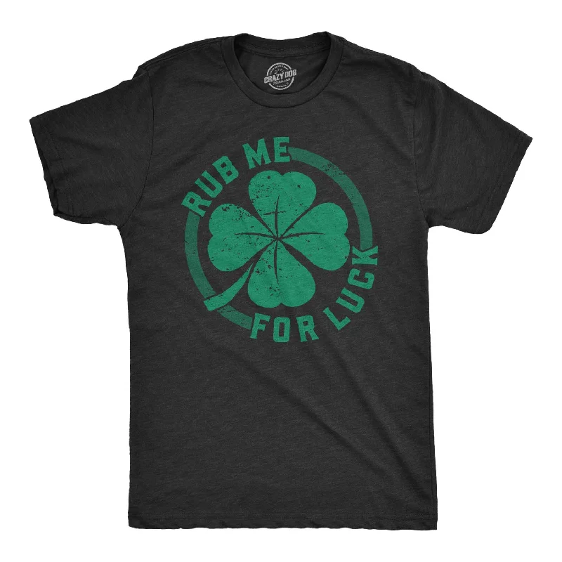 men's breathable cotton graphic t-shirts -Rub Me For Luck Men's T Shirt