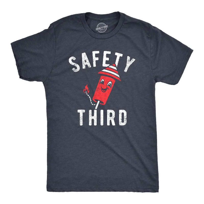 men's cotton t-shirts -Safety Third Men's T Shirt