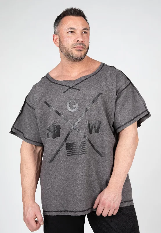 men's cotton t-shirts -Sheldon Workout Top - Gray