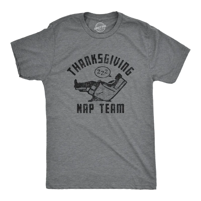 men's comfortable print tees -Thanksgiving Nap Team Men's T Shirt