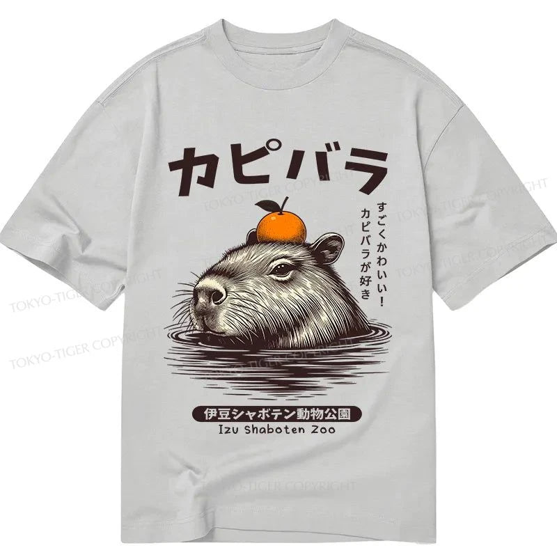 men's fashion t-shirts -Tokyo-Tiger Capybara Hot Spring Classic T-Shirt