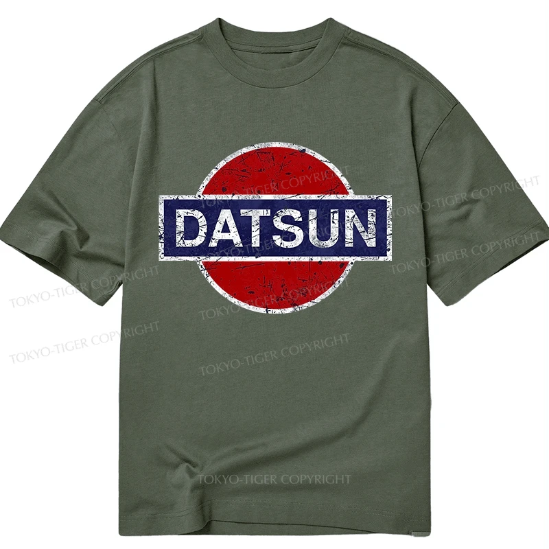 men's polo t-shirts -Tokyo-Tiger Datsun Vintage Car Classic T-Shirt