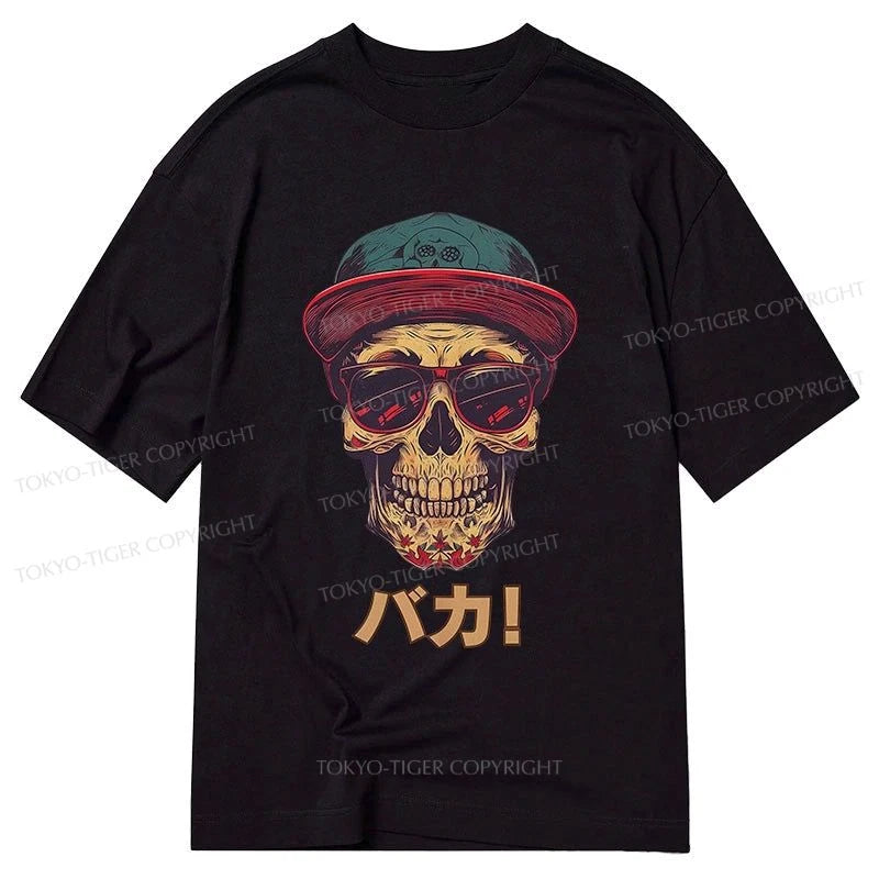 men's casual wear t-shirts -Tokyo-Tiger Fashion Skull Japanese Classic T-Shirt