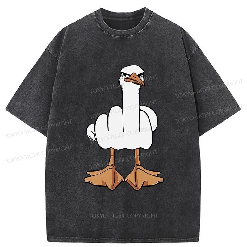 men's graphic print tees for casual wear -Tokyo-Tiger Funny Duck You Washed T-Shirt