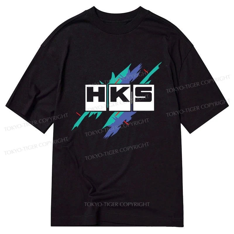 men's eco-friendly t-shirts -Tokyo-Tiger HKS Drifting Drag JDM Classic T-Shirt