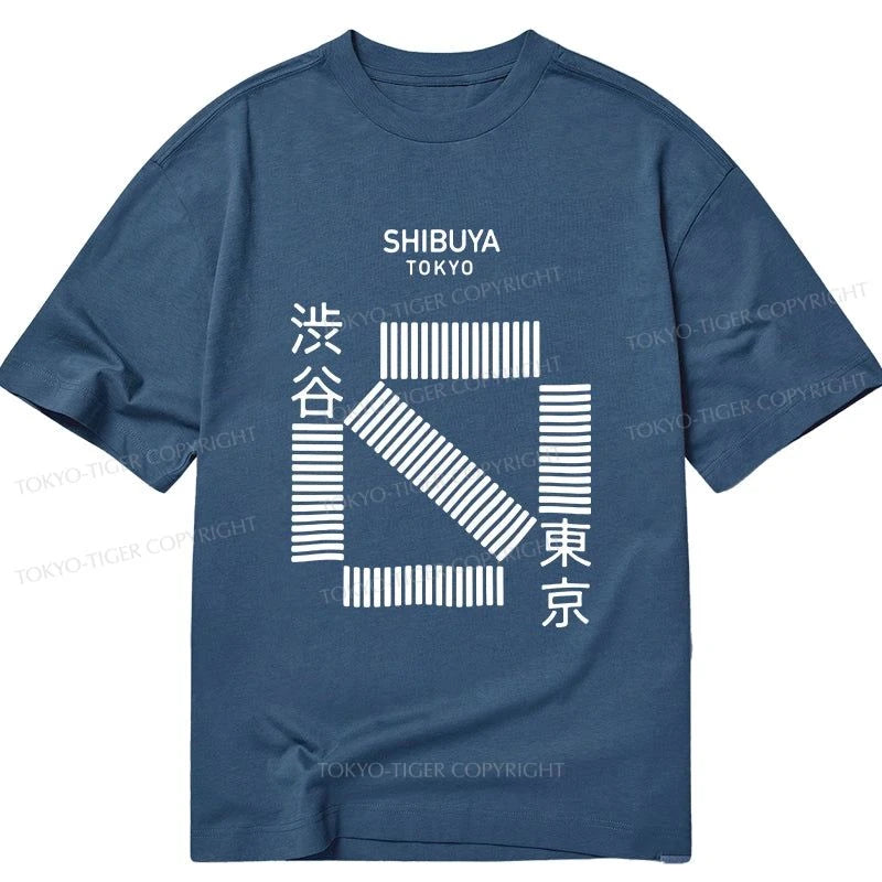 men's breathable cotton graphic t-shirts -Tokyo-Tiger Japanese Shibuya Crossing Classic T-Shirt