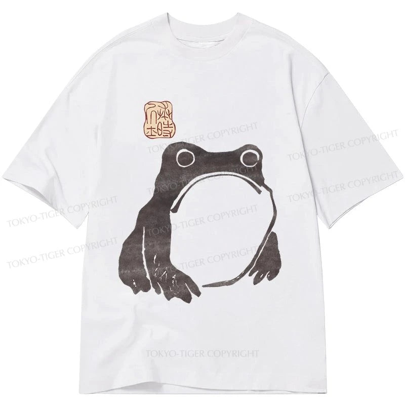 men's custom logo t-shirts -Tokyo-Tiger Matsumoto Hoji woodblock print frog Classic T-Shirt