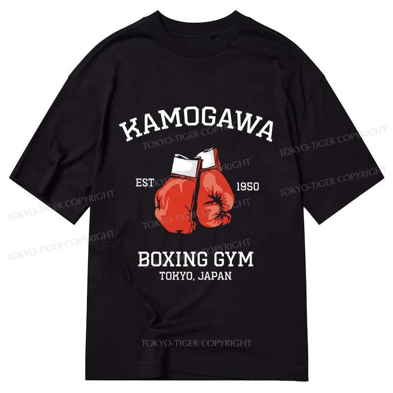 men's comfortable graphic tees -Tokyo-Tiger Retro Boxing Gloves Manga Anime Classic T-Shirt