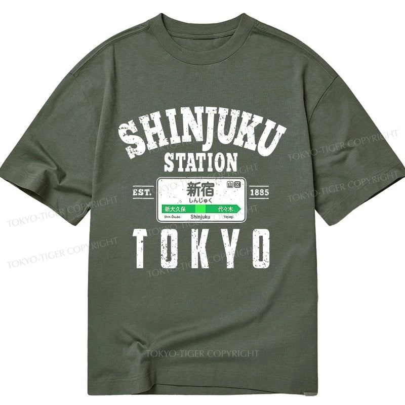 men's long sleeve t-shirts -Tokyo-Tiger Shinjuku Station Yamanote Line Classic T-Shirt