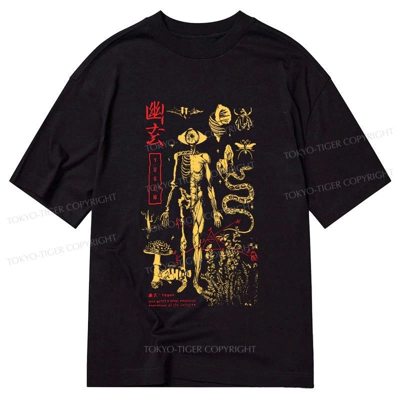 men's unique graphic t-shirts -Tokyo-Tiger Spooky Ghost Japanese Classic T-Shirt