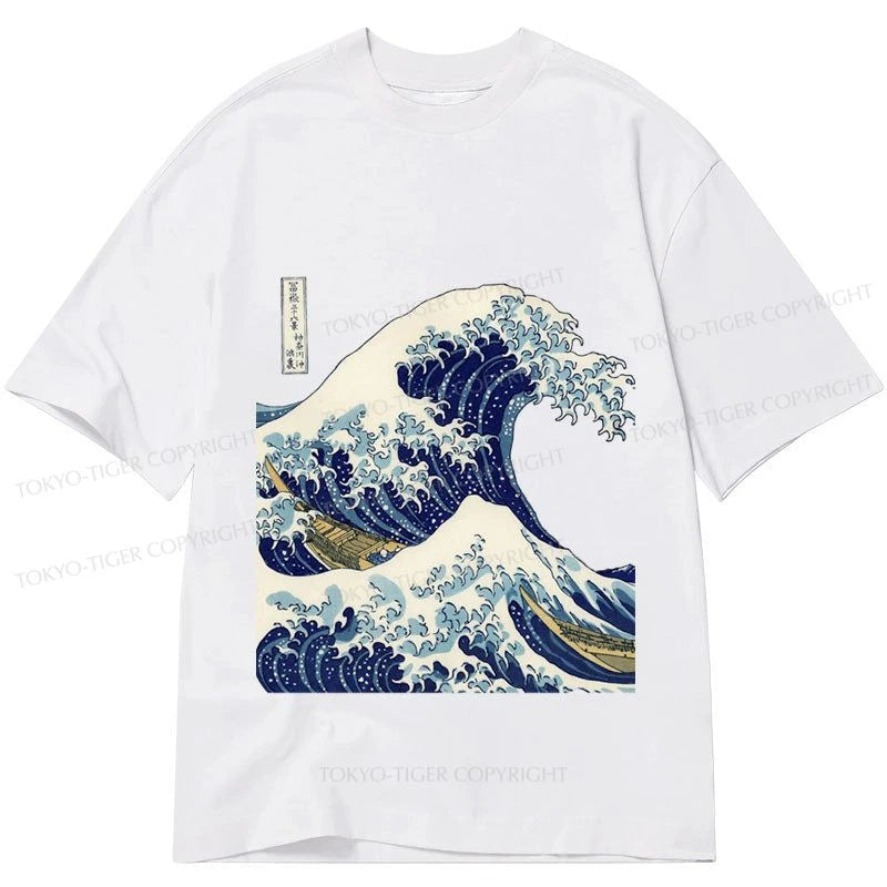 men's comfortable t-shirts -Tokyo-Tiger The Great Wave KanaGawa Classic T-Shirt