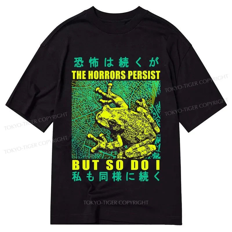 men's printed t-shirts -Tokyo-Tiger The Horrors Persist Forg Classic T-Shirt