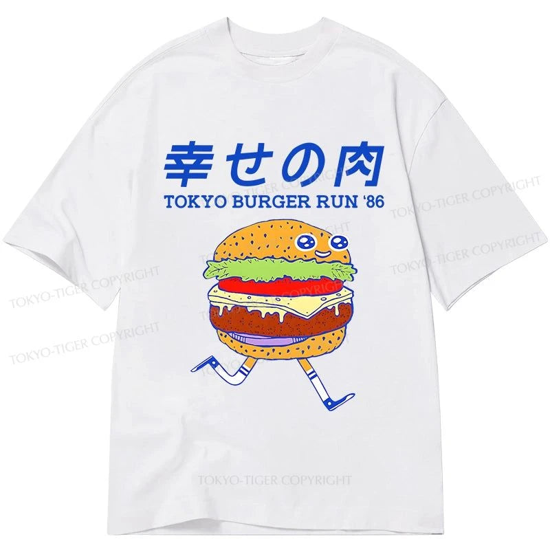 men's printed logo tees -Tokyo-Tiger Tokyo Burger Run Japanese Classic T-Shirt