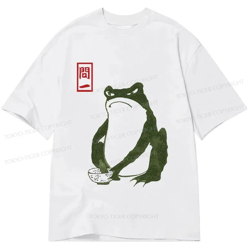 men's casual wear t-shirts -Tokyo-Tiger Woodblock Print Frog Classic T-Shirt