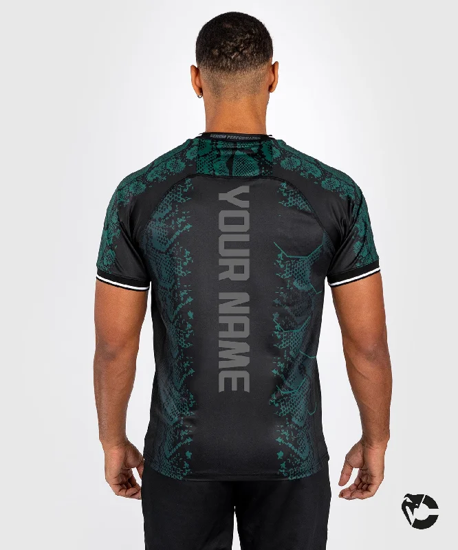 men's sport t-shirts -UFC Adrenaline by Venum Personalized Authentic Fight Night Men’s Jersey - Emerald Edition - Green/Black