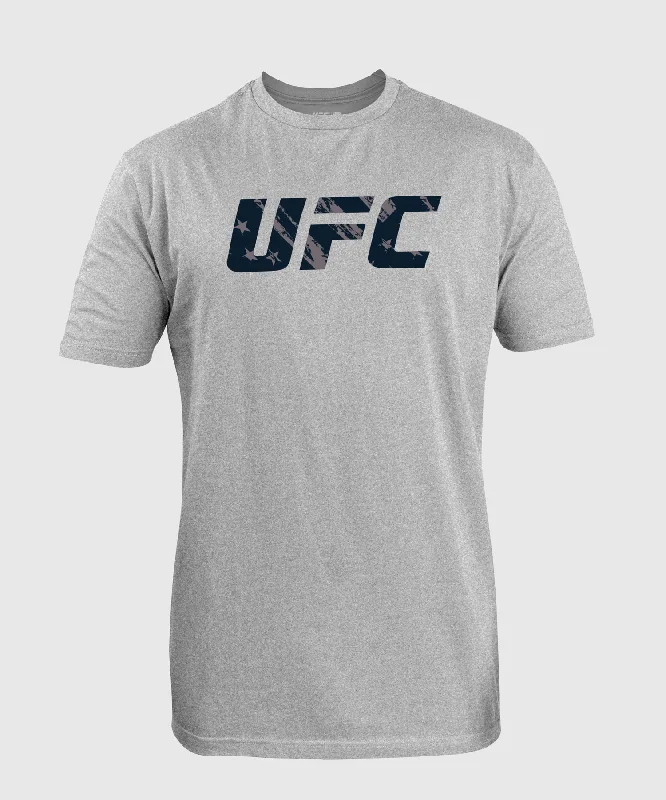 men's eco-friendly printed t-shirts -UFC Unrivaled by VENUM Justin Gaethje Men’s T-Shirt – Grey